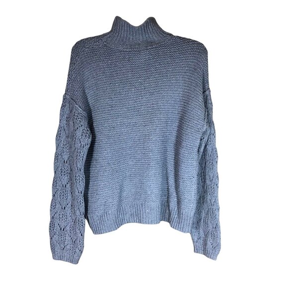 Universal Thread Womens Size Medium Sweater Turtle Neck Gray Purple New - Picture 2 of 12